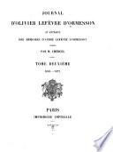 Journal d'Olivier Lefèvre d'Ormesson: 1661-1672