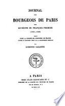 Journal d'un bourgeois de Paris sous le règne de François premier