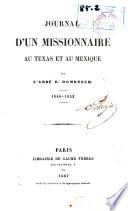 Journal d'un missionnaire au Texas et au Mexique 1846-1852