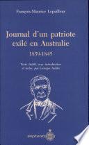 Journal d'un patriote exilé en Australie, 1839-1845