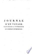 Journal d'un voyage fait dans l'intérieur de l'Amérique Septentrionale