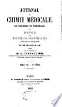 Journal de chimie médicale, de pharmacie et de toxicologie