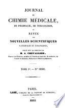 Journal de chimie médicale, de pharmacie et de toxicologie