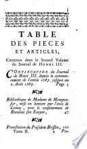 Journal de Henri 3. roy de France & de Pologne: ou Memoires pour servir a l'histoire de France, par M. Pierre de L'Estoile. ... Tome 1.[-5.]