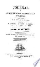 Journal de jurisprudence commerciale et maritime