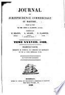 Journal de jurisprudence commerciale et maritime
