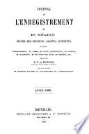Journal de l'enregistrement et du notariat