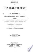 Journal de l'enregistrement et du notariat