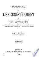 Journal de l'enregistrement et du notariat