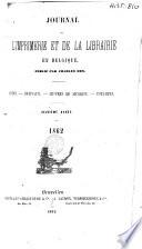 Journal de l'imprimerie et de la librairie en Belgique