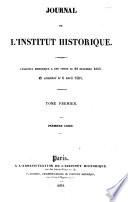 Journal de l'Institut Historique