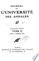 Journal de l'Université des annales