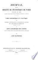 Journal de la Société de statistique de Paris
