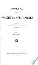 Journal de la Société des africanistes