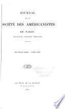 Journal de la Société des américanistes de Paris