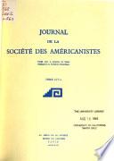 Journal de la Société des américanistes