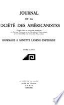 Journal de la Société des américanistes