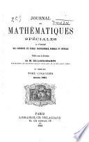 Journal de mathématiques élémentaires [et spéciales].