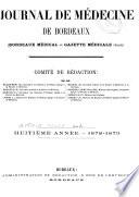Journal de médecine de Bordeaux et du Sud-Ouest