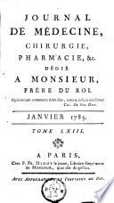Journal de médecine, de chirurgie et de pharmacie
