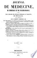 Journal de médecine, de chirurgie et de pharmacologie