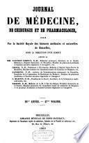 Journal de médecine, de chirurgie et de pharmacologie