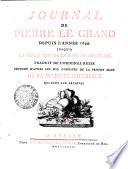 JOURNAL DE PIERRE LE GRAND
