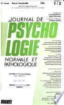 Journal de psychologie normale et pathologique