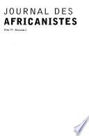 Journal des africanistes