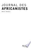 Journal des africanistes