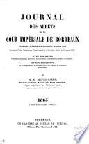 Journal des arrêts de la cour impériale de Bordeaux