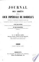 Journal des arrêts de la cour impériale de Bordeaux