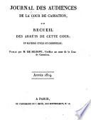 Journal des audiences de la Cour de cassation; ou Recueil des arrêts de cette Cour, 1816-1821
