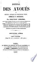 Journal des avoués, ou recueil general ...