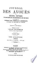 Journal des avoués, ou recueil general ...
