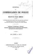 Journal des commissaires de police