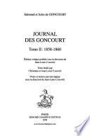 Journal des Goncourt: 1858-1860