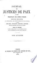 Journal des justices de paix et des tribunaux de simple police