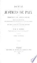 Journal des justices de paix et des tribunaux de simple police
