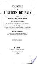 Journal des justices de paix et des tribunaux de simple police