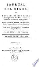 Journal des mines ou Recueil de mémoires sur l'exploitation des mines et sur les sciences et les arts qui s'y rapportent