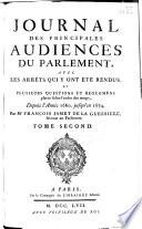 Journal des principales audiences du Parlement