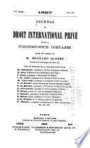 Journal du droit international privé et de la jurisprudence comparée