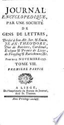 Journal encyclopédique... [Ed. Pierre Rousseau]