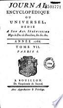 Journal encyclopédique... [Ed. Pierre Rousseau]