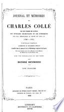 Journal et mémoires de Charles Collé sur les hommes de lettres