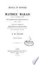 Journal et mémoires sur la Régence et le règne de Louis XV (1715-37)