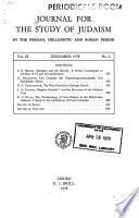 Journal for the Study of Judaism in the Persian, Hellenistic, and Roman period