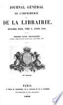 Journal général de l'imprimerie et de la librairie