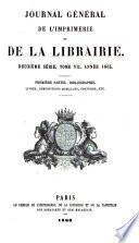 Journal général de l'imprimerie et de la librairie